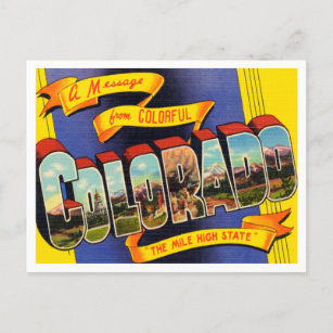 Gruß aus Colorado, Der Staat der Mile Postkarte