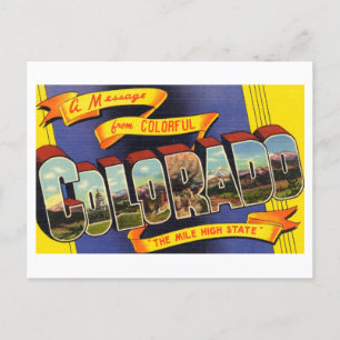 Gruß aus Colorado im Vintage-Stil Postkarte