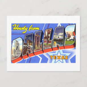 Gruß aus Dallas, Texas, im Vintage-Stil Postkarte