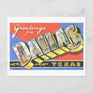 Gruß aus Dallas, Texas, im Vintage-Stil Postkarte