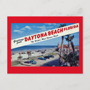 Gruß aus Daytona Beach, Florida Vintag Postkarte