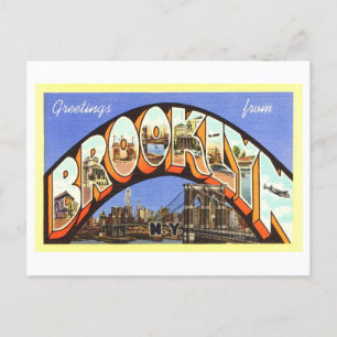 Gruß aus dem alten Brooklyn, New York Postkarte