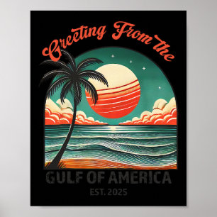 Gruß aus dem Golf von Amerika lustiger Trump Poster