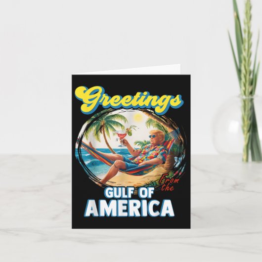 Gruß aus dem Golf von Amerika Trump Karte (Vorderseite)