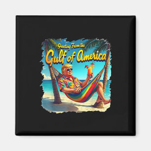 Gruß aus dem Golf von Amerika Trump Patrio Magnet