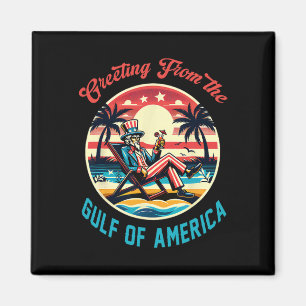 Gruß aus dem Golf von Amerika Trump Patrio Magnet