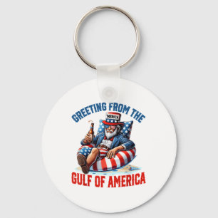 Gruß aus dem Golf von Amerika Trump Patrio Schlüsselanhänger