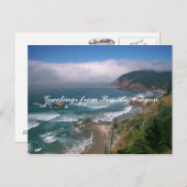 Gruß aus dem Meer, Oregon Postkarte (Vorne/Hinten)