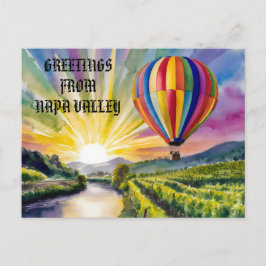 Gruß aus dem Napa Valley Travel Edit Text Foto Postkarte