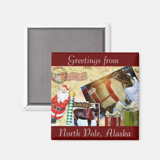 Gruß aus dem Nordpol, Alaska Magnet (Vorderseite/Rückseite)