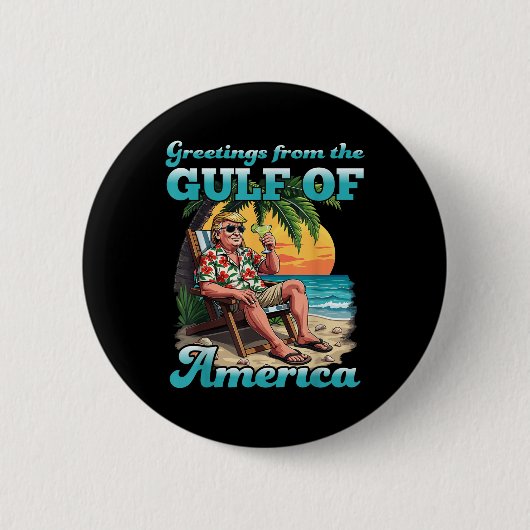 Gruß aus dem Patriotischen Golf der USA Button (Vorderseite)