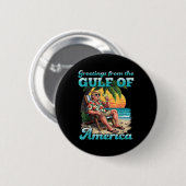 Gruß aus dem Patriotischen Golf der USA Button (Vorne & Hinten)