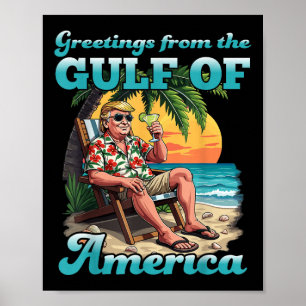 Gruß aus dem Patriotischen Golf der USA Poster
