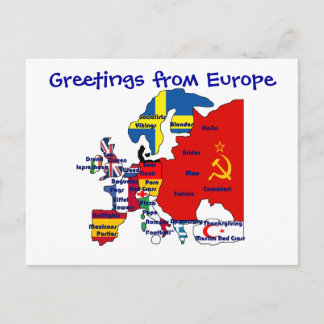 Gruß aus Europa Postkarte