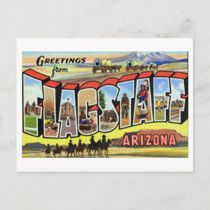 Gruß aus Flagstaff, Arizona, im Vintage-Stil Postkarte