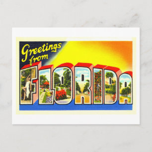 Gruß aus Florida im Vintage-Stil Postkarte