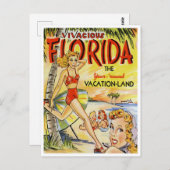Gruß aus Florida Vacation Land Vintag Postkarte (Vorne/Hinten)