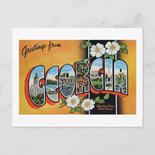 Gruß aus Georgia im Vintage-Stil Postkarte
