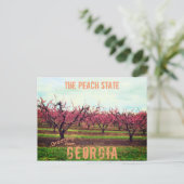 Gruß aus Georgia Peach Orchard Postkarte (Stehend Vorderseite)