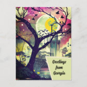 Gruß aus Georgia Wetland Art Card Postkarte (Vorderseite)