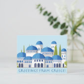 Gruß aus Griechenland Retro Postkarte (Stehend Vorderseite)
