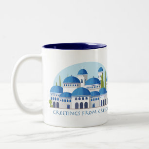 Gruß aus Griechenland Retro Zweifarbige Tasse
