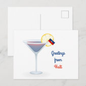 Gruß aus Haiti Cocktail Urlaubskarte Feiertagspostkarte (Vorne/Hinten)