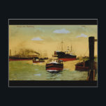 Gruss aus Hamburg, Hafen Vintag Postkarte<br><div class="desc">Eine Reproduktion einer Vintagen Postkarte drückt Grüße aus Hamburg, einen Blick auf den Hafen. Dieses Element ist von Archivqualität, hohe Auflösung, es wurde retuschiert, in Bereichen aufgefärbt, zugeschnitten und verbessert. Dadurch wird sichergestellt, dass Ihr Artikel in höchster Qualität gedruckt wird. Da es sich um ein Vintage-Bild handelt, kann es zu...</div>
