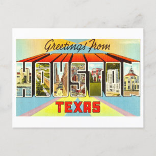 Gruß aus Houston, Texas, im Vintage-Stil Postkarte
