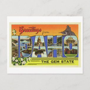 Gruß aus Idaho im Vintage-Stil Postkarte