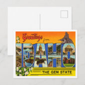 Gruß aus Idaho, The Gem Staat Travel Postkarte (Vorne/Hinten)