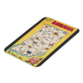 Gruß aus Indiana Vintager Magnet (Linke Seite)