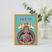 Gruß aus Indien Postkarte (Stehend Vorderseite)