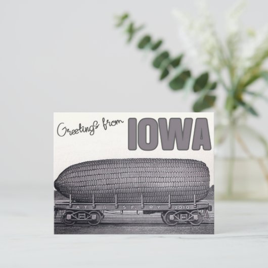 Gruß aus Iowa - Vintage Reise Postkarte (Stehend Vorderseite)