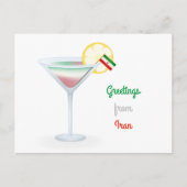 Gruß aus Iran Cocktail Urlaub Postkarte (Vorderseite)