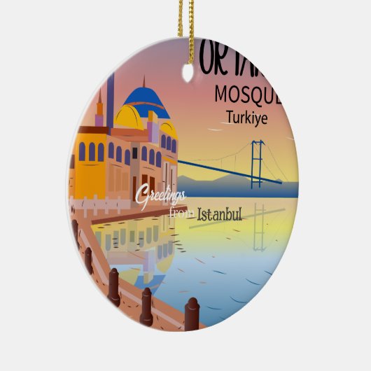 Gruß aus Istanbul, Türkei Keramik Ornament (Rechts)