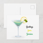 Gruß aus Jamaika Cocktail Urlaub Postkarte (Vorne/Hinten)