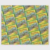 Gruß aus Kalifornien Jahrgang Reise Geschenkpapier (Flach)