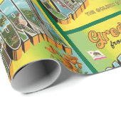 Gruß aus Kalifornien Jahrgang Reise Geschenkpapier (Rolleneckpunkt)