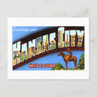 Gruß aus Kansas City, Missouri, auf alten Ansichts