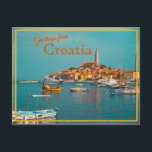 Gruß aus Kroatien Vintage Postkarte<br><div class="desc">Eine Retro-Postkarte von Rovinj,  Kroatien,  auf der Halbinsel Istrien. Diese Vintage Postkarte ist vollständig anpassbar und voller Spaß!</div>