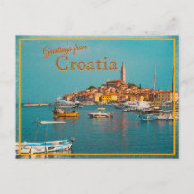 Gruß aus Kroatien Vintage Postkarte