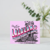Gruß aus LALA LAND - wo Fake real ist Postkarte (Stehend Vorderseite)