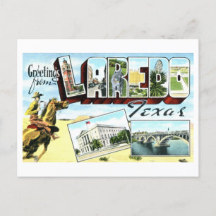 Gruß aus Laredo, Texas, im Vintage-Stil Postkarte