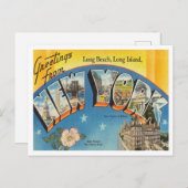 Gruß aus Long Beach, Long Island, New York Postkarte (Vorne/Hinten)