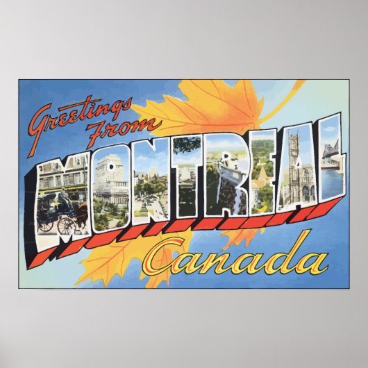 Gruß aus Mantreal Canada, Vintag Poster (Vorne)