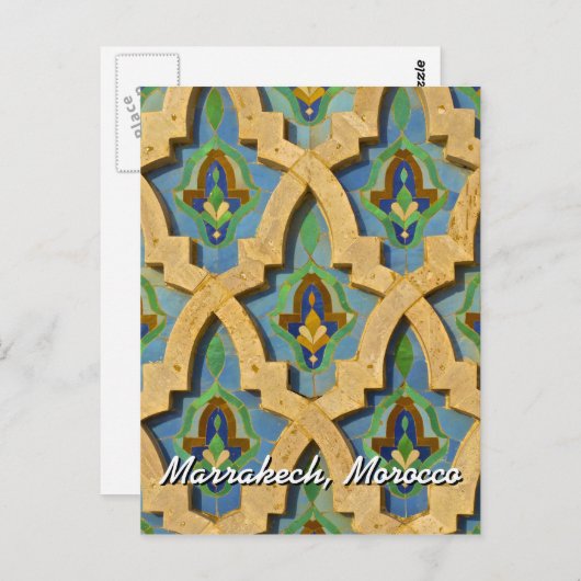 Gruß aus Marrakesch Marokko Postkarte (Vorne/Hinten)