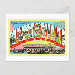 Gruß aus Marysville, Kalifornien, im Stil der Verg Postkarte