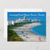 Gruß aus Miami Beach Postkarte (Vorne/Hinten)