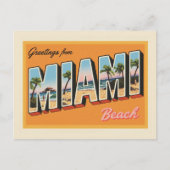 Gruß aus Miami Beach Vintag Postkarte (Vorderseite)